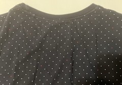 denim flower ricky singh t shirt Navy Blue, Red, & White Polka Dot Short Sleeve