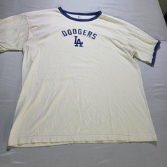 MLB Genuine Merchandise Los Angeles Dodgers T-Shirt Men 2 XL White Cotton 2009