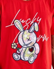 BKYS Lucky Charm Flower Pattern Men’s Red T-Shirts New