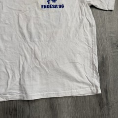 Vintage Sandria ENDESA 96 Shirt Mens Medium White Dominican Republic 90s Tee