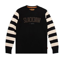 SLACKJAW Breakout ICON Applique LS Tee – Black/Bone Heavy-Weight Streetwear