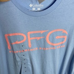 Columbia Men’s Pfg Hooks Short Sleeve T-shirt – Light Blue Size XXL