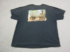 Vintage Iowa Sportsman Shirt 2XL XXL Black Deer Hunting Graphic Outdoors Classic