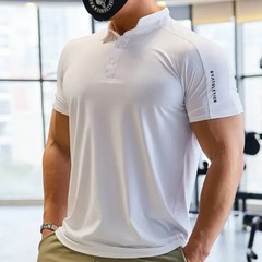 Men Running Tops Muscle Fit Short Sleeve Male Jogging Compression Shirts Fitness