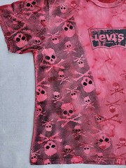 Vintage Levi’s Custom Bleach Art Skull T-Shirt XL Upcycled Hand Painted