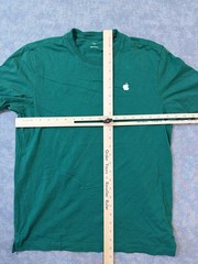 Apple Shirt Mens Small Green Logo Graphic Crew Neck Tee Tagless Technology