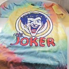 GILDAN HEAVY COTTON The Joker Mens SM / Kid’s LG Tie Dye T-shirt True To Size