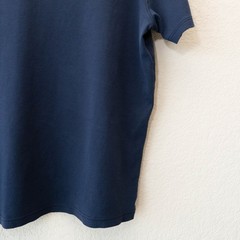 Murano Liquid Luxury Blue Boxy Top Large Soft Stretch Minimalist ShortSleeve Tee