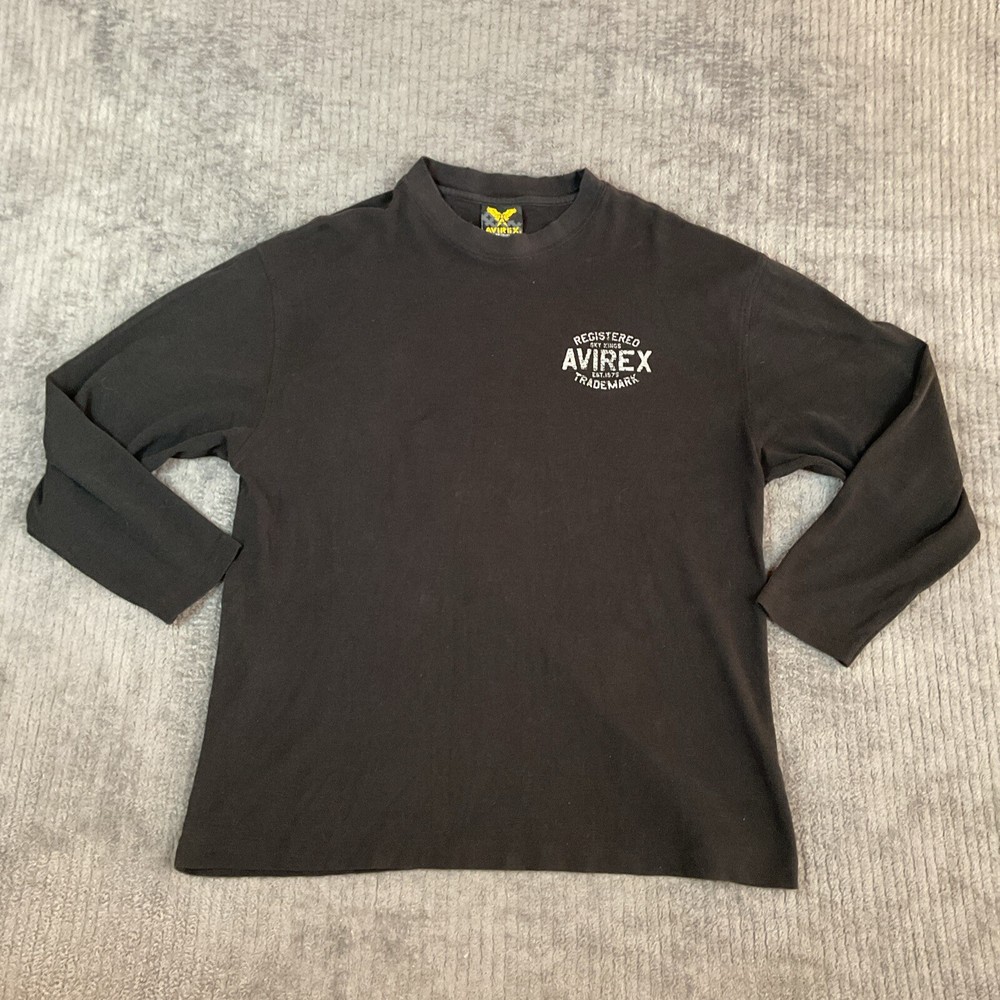 Avirex Shirt Mens Extra Large Waffle Thermal Knit Sky Kings Long Sleeve