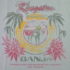 Lucky Brand Ganja Shirt Mens Large Green Smoke Jamaica Weed Casual Faded 420 NWT