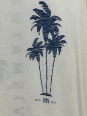 NWT Travis Mathew Salt Spray T-Shirt Mens XL Beige Palm Trees Short Sleeve