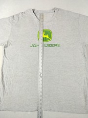 John Deere Shirt Mens XL Gray Logo Graphic Tee Tractor Farm Tagless Casual
