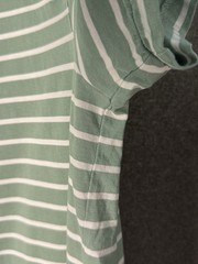 Polo Ralph Lauren Green/White Striped V-Neck Tee Large