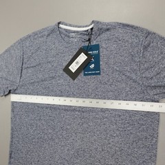 Kenneth Cole The Linen Knit Crew Neck Shirt S/S Lightweight Stretch Navy