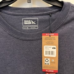 Eddie Bauer Men’s Blue Long Sleeve XL Tshirt NWT