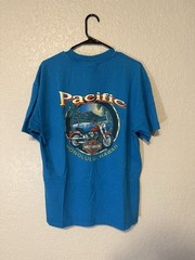 Vintage Harley-Davidson Shirt Mens XL Blue Hawaii Pacific Eagle Paradise 90s USA