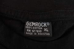 Gemrock Mens Size XL Black Cotton Short Sleeve Crew Neck T-Shirt New