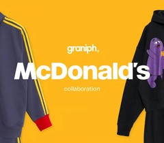[Japan Limited] graniph McDonald’s Apple Pie BOA Zip Hoodie Unique Pocket NEW
