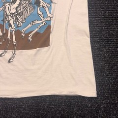 Artist Union Skeleton Cowboy Horse Graphic T-Shirt White Mens Medium