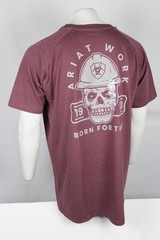 Ariat Men’s Rebar Cotton Strong Hardhead T Shirt Short Sleeve Burgundy Heather