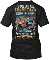 Easy-care Awesome Locksmith T-Shirt Made in the USA Size S to 5XL