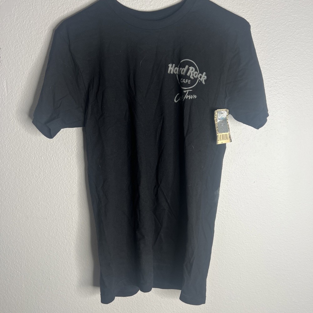 Hard Rock Cafe Mens T Shirt Small Graphic Tee Short Sleeve Black Cape Town NWT