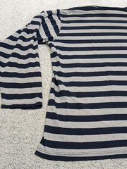 Polo Jeans Ralph Lauren Striped Long Sleeve Shirt Pullover Medium Blue Gray READ