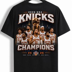 Knicks Champions 2026 Shirt Blue Orange Victory Celebration Tee