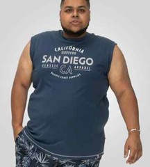 D555 Duke Big Mens San Diego Printed Sleeveless T-Shirt Vest 2XL-8XL (601713-K)