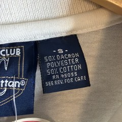 Vintage Manhattan Polo Club Geometric Pattern Short Sleeve Mens Small USA