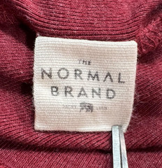 The Normal Brand Shirt Mens Large Red Crewneck Long Sleeve Chest Pocket Heavy
