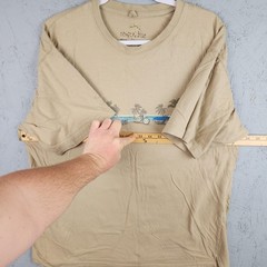Fear Factor Rally Shirt Mens XL Tan Classic Trucks Cars Palm Trees Beach Chpooer