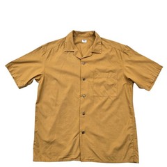 Uniqlo Men’s S Short Sleeve Open Collar Shirt in Mustard