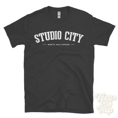 STUDIO CITY NORTH HOLLYWOOD T-SHIRT Los Angeles California USA varsity gift