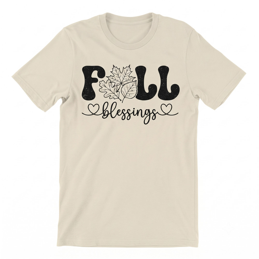 Fall Blessings Retro Groovy Maple Leaf Autumn Thanksgiving T-shirt For Men Women