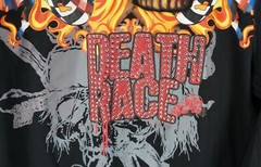 Request Men’s Black 3XL Half Evil x 999 Death Race Skull & Flames