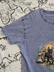 HSK Men’s Graphic T-Shirt XL German Shepherd Dog Print Mineral Wash Cotton