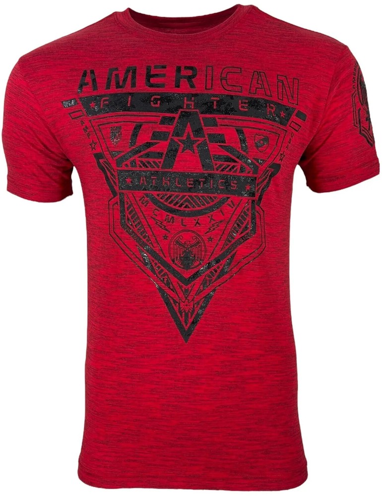 AMERICAN FIGHTER Men’s T-shirt CRESTLINE Athletic Military Red