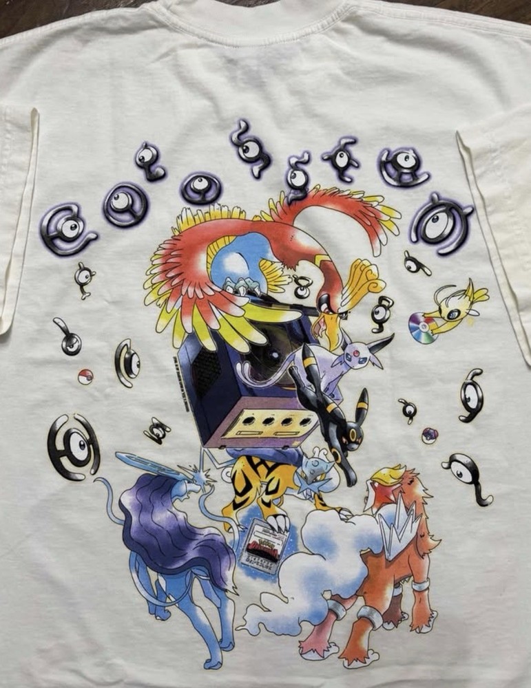 shanejag Pokemon Colosseum Tee Shirt (Off White, Medium)