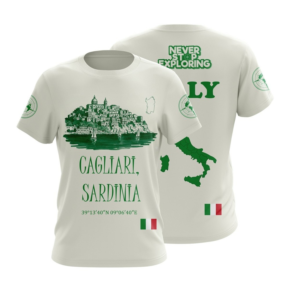 Sardinia Italy Vintage Graphic T-Shirt / Premium Retro Travel Mediterranean Tee