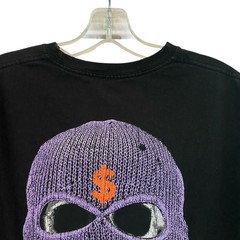 Nova Men No Face Or Case T-Shirt Mask Gold Chain Short Sleeve Tee Black Medium
