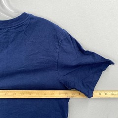 Nike GOLF Mens Tee Size Small Navy Blue Gold Foil Logo Crew Short Sleeve Cotton
