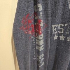 Arizona Jean Company Y2K Graphic Thermal Shirt, Navy, Size XL