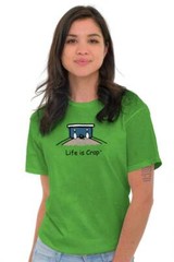Life Is Crap Bowling Bowler Split Funny Gift Womens or Mens Crewneck T Shirt Tee