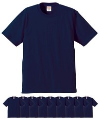 United Athle 5942-01 6.2oz Premium T-Shirts Set of 10 Men’s (Navy, XXXL)