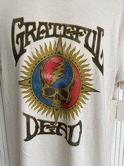 NWT Lucky Brand Grateful Dead White Sand Real Skull Graphic Tee M