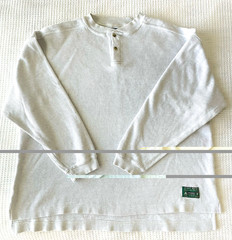VTG Abercrombie & Fitch Mens Size XL Shirt Ribbed Oversized Henley Sport Jersey