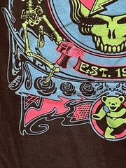 Grateful Dead Liquid Blue Blacklight T-Shirt SYF Steal Your Face Skull Glow