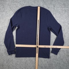 J Crew Shirt Mens Small Navy Blue Long Sleeve Soft Textured Tee Crew Neck