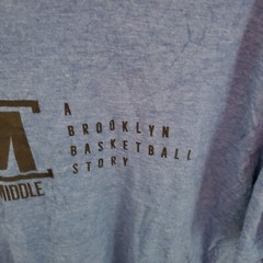 BSM The Documentary Ball Side Middle Brooklyn Basketball Story Blue T Shirt XL